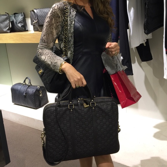 ✨GUCCI✨ Signature Monogram Leather Briefcase - Picture 8 of 8